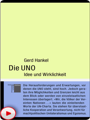 cover image of Die UNO